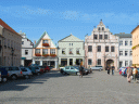 Marktplatz mit Brgerhusern und Rathaus