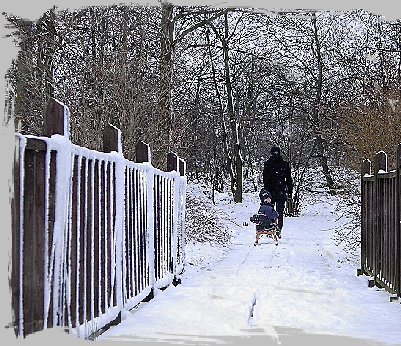 Schlopark Frstlich Drehna im Winter